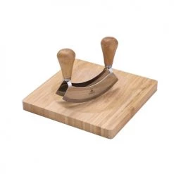 Laguiole Découpe Hâchoir Berceuse à Double Lames Et Planche Incurvée