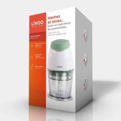 Livoo Découpe Hachoir électrique En Plastique Vert -saladiers et coupelles Soldes hachoir electrique en plastique vert 4