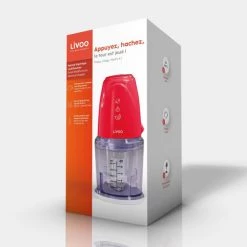 Livoo Découpe Hachoir électrique Multifonction En Acier Inoxydable Rouge -saladiers et coupelles Soldes hachoir electrique multifonction en acier inoxydable rouge 2