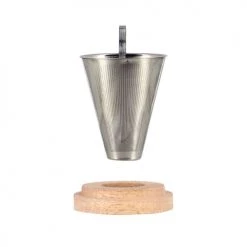 OGO Living Théières Infuseur à Thé En Acier Inoxydable Avec Couvercle En Bois -saladiers et coupelles Soldes infuseur a the en acier inoxydable avec couvercle en bois 2