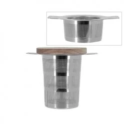 OGO Living Théières Infuseur à Thé Rétractable Avec Couvercle En Inox Et Acacia -saladiers et coupelles Soldes infuseur a the retractable avec couvercle en inox et acacia 2
