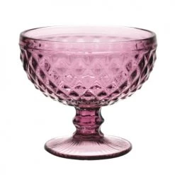 Table Passion Plats, Saladiers Et Coupelles Lot De 2 - Coupe à Glace 12 Cm Lilas En Verre Violet