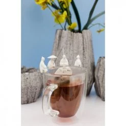 Kikkerland Théières Lot De 4 Porte-sachets De Thé Pecheurs Silicone Blanc -saladiers et coupelles Soldes lot de 4 porte sachets de the pecheurs silicone blanc 3