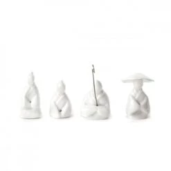 Kikkerland Théières Lot De 4 Porte-sachets De Thé Pecheurs Silicone Blanc -saladiers et coupelles Soldes lot de 4 porte sachets de the pecheurs silicone blanc 4