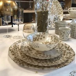 Table Passion Plats, Saladiers Et Coupelles Lot De 6 - Coupelle Berry 16,5 Cm Or En Verre Transparent -saladiers et coupelles Soldes lot de 6 coupelle berry 16 5 cm or en verre transparent 1