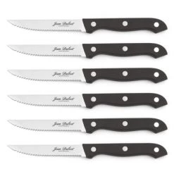 Jean Dubost Découpe Lot De 6 Couteaux à Steak En Inox Noir