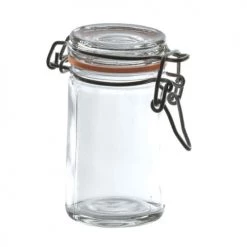 Novastyl Plats Apéritif Et Accessoires Lot De 6 Mini Verrine En Verre Avec Couvercle Hermétique 8cL