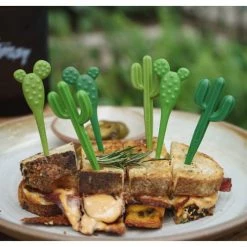 Qualy Design Plats Apéritif Et Accessoires Piques Apéritif Cactus - Lot De 6 -saladiers et coupelles Soldes piques aperitif cactus lot de 6 4