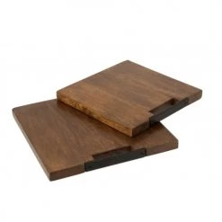 LANADECO Planche à Découper Carrée Bois De Manguier Marron 35x35cm -saladiers et coupelles Soldes planche a decouper carree bois de manguier marron 35x35cm 2