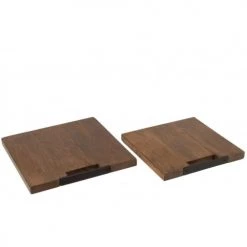 LANADECO Planche à Découper Carrée Bois De Manguier Marron 35x35cm -saladiers et coupelles Soldes planche a decouper carree bois de manguier marron 35x35cm 3