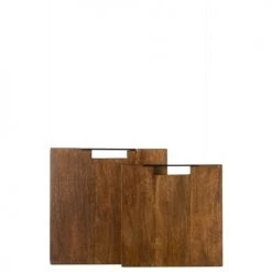 LANADECO Planche à Découper Carrée Bois De Manguier Marron 35x35cm -saladiers et coupelles Soldes planche a decouper carree bois de manguier marron 35x35cm 4