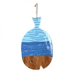 Sensei Maison Planche à Découper Décorative 37 Cm Bleu 37x22x3 Cm