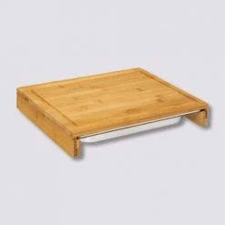 Five Simply Smart Planche à Découper En Bambou Avec Bac Inox - 35x28x5.5cm -saladiers et coupelles Soldes planche a decouper en bambou avec bac inox 35x28x5 5cm 2