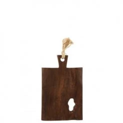 LANADECO Planche à Découper Irrégulière Carrée Bois Marron -saladiers et coupelles Soldes planche a decouper irreguliere carree bois marron 2