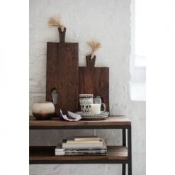 LANADECO Planche à Découper Irrégulière Carrée Bois Marron -saladiers et coupelles Soldes planche a decouper irreguliere carree bois marron 3