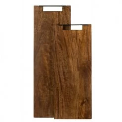 LANADECO Planche à Découper Longue En Bois De Manguier Marron L60cm -saladiers et coupelles Soldes planche a decouper longue en bois de manguier marron l60cm 4