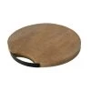 Wadiga Planche à Découper Ronde En Bois Et Métal Noir D33cm -saladiers et coupelles Soldes planche a decouper ronde en bois et metal noir d33cm
