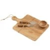 LANADECO Découpe Planche à Fromage + Couteau + Bol Bois De Manguier 38x24cm -saladiers et coupelles Soldes planche a fromage couteau bol bois de manguier 38x24cm