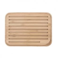 Pebbly Découpe Planche Pain Bambou Naturel 36x26x1,8cm