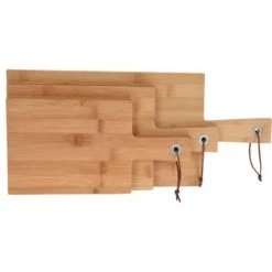 Wadiga Planches à Découper Rectangulaires En Bambou - Lot De 3