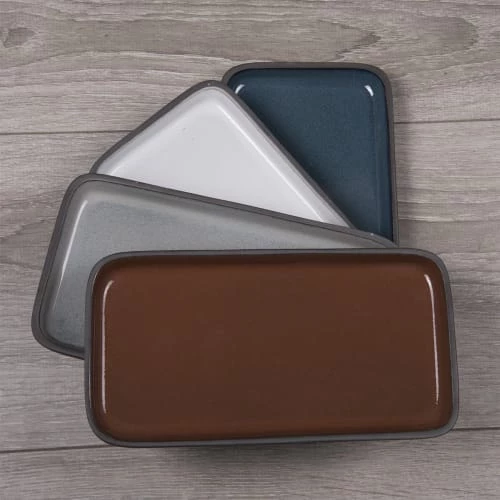 Table Passion Plats, Saladiers Et Coupelles Plat 22x12 Cm En Grès Gris 5 Table Passion Plats, Saladiers Et Coupelles Plat 22x12 Cm En Grès Gris – Image 3