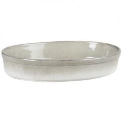 Maisons Du Monde Plats, Saladiers Et Coupelles Plat à Gratin En Grès Gris Et Blanc