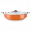 Pujadas Plats, Saladiers Et Coupelles Plat à Paella Avec Couvercle Ø 32cm Orange -saladiers et coupelles Soldes plat a paella avec couvercle oe 32cm orange