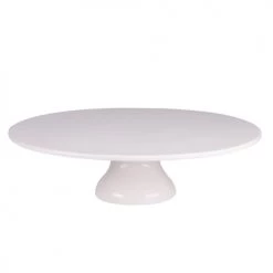 Table Passion Plats, Saladiers Et Coupelles Plat à Tarte Sur Pied 33 Cm En Porcelaine Blanc