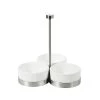 ASA Selection Plats Apéritif Et Accessoires Plat Apéritif Trois Coupelles Argent -saladiers et coupelles Soldes plat aperitif trois coupelles argent