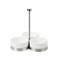 ASA Selection Plats Apéritif Et Accessoires Plat Apéritif Trois Coupelles Argent