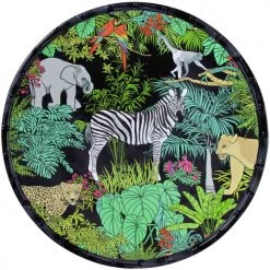 Les Jardins De La Comtesse Plats, Saladiers Et Coupelles Plat De Service Rond En Mélamine Avec Des Motifs Jungle 35,5 Cm
