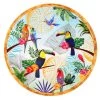 Les Jardins De La Comtesse Plats, Saladiers Et Coupelles Plat De Service Rond En Mélamine Imprimé De Toucans -saladiers et coupelles Soldes plat de service rond en melamine imprime de toucans