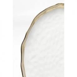 Kare Design Plats, Saladiers Et Coupelles Plat En Porcelaine Blanche Et Dorée D31 -saladiers et coupelles Soldes plat en porcelaine blanche et doree d31 3