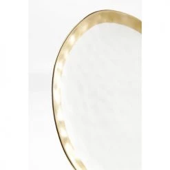 Kare Design Plats, Saladiers Et Coupelles Plat En Porcelaine Blanche Et Dorée D31 -saladiers et coupelles Soldes plat en porcelaine blanche et doree d31 4