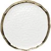Kare Design Plats, Saladiers Et Coupelles Plat En Porcelaine Blanche Et Dorée D38 -saladiers et coupelles Soldes plat en porcelaine blanche et doree d38