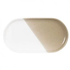 Maisons Du Monde Plats, Saladiers Et Coupelles Plat En Porcelaine Vert Kaki Et Blanc -saladiers et coupelles Soldes plat en porcelaine vert kaki et blanc 1000 8 8 227230 2