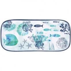 Les Jardins De La Comtesse Plats, Saladiers Et Coupelles Plat Long En Mélamine En Imprimé Marin 37,5 Cm
