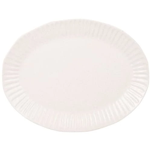 Maisons Du Monde Plats, Saladiers Et Coupelles Plat Oval En Porcelaine Grise 4 Maisons Du Monde Plats, Saladiers Et Coupelles Plat Oval En Porcelaine Grise – Image 2