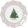 Maisons Du Monde Vaisselle De Noël Plat Rond En Grès à Motifs Noël Beiges, Verts, Rouges Et Dorés -saladiers et coupelles Soldes plat rond en gres a motifs noel beiges verts rouges et dores 1000 10 9 228830 1