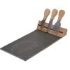 Wadiga Plats, Saladiers Et Coupelles Plateau à Fromages Ardoise Et Ses 3 Couteaux De Service -saladiers et coupelles Soldes plateau a fromages ardoise et ses 3 couteaux de service