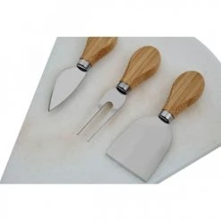 Wadiga Plats, Saladiers Et Coupelles Plateau à Fromages En Marbre Blanc Et Ses 3 Couteaux De Service -saladiers et coupelles Soldes plateau a fromages en marbre blanc et ses 3 couteaux de service 4