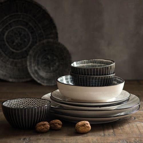 Maisons Du Monde Plats Apéritif Et Accessoires Plateau Apéritif 3 Bols En Grès à Motifs 5 Maisons Du Monde Plats Apéritif Et Accessoires Plateau Apéritif 3 Bols En Grès à Motifs – Image 3
