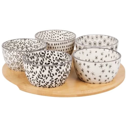 Maisons Du Monde Vaisselle De Noël Plateau Apéritif En Bambou 5 Bols En Faïence 2 Maisons Du Monde Vaisselle De Noël Plateau Apéritif En Bambou 5 Bols En Faïence