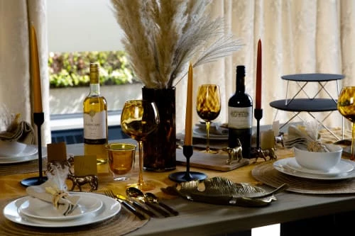 Artesà Plats, Saladiers Et Coupelles Plateau De Service 2 Niveaux En Ardoise Noir Et Doré 6 Artesà Plats, Saladiers Et Coupelles Plateau De Service 2 Niveaux En Ardoise Noir Et Doré – Image 4