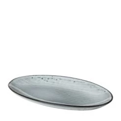 Broste Copenhagen Plats, Saladiers Et Coupelles Plateau De Service Céramique Bleu 13,6x22cm -saladiers et coupelles Soldes plateau de service ceramique bleu 13 6x22cm 1