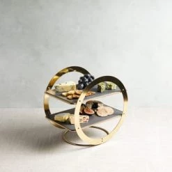 Artesà Plats, Saladiers Et Coupelles Plateau Rond à 2 Niveaux Fini Laiton Et En Ardoise Doré Noir 10 Artesà Plats, Saladiers Et Coupelles Plateau Rond à 2 Niveaux Fini Laiton Et En Ardoise Doré Noir -saladiers et coupelles Soldes plateau rond a 2 niveaux fini laiton et en ardoise dore noir 2