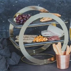 Artesà Plats, Saladiers Et Coupelles Plateau Rond à 2 Niveaux Fini Laiton Et En Ardoise Doré Noir 11 Artesà Plats, Saladiers Et Coupelles Plateau Rond à 2 Niveaux Fini Laiton Et En Ardoise Doré Noir -saladiers et coupelles Soldes plateau rond a 2 niveaux fini laiton et en ardoise dore noir 3