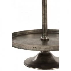 LANADECO Plats, Saladiers Et Coupelles Plateau Sur Pied 3 Niveaux Rond Alu Gris H98,5cm -saladiers et coupelles Soldes plateau sur pied 3 niveaux rond alu gris h98 5cm 2
