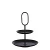 Mica Decorations Plats, Saladiers Et Coupelles Présentoir 2 Plateaux En Métal Noir -saladiers et coupelles Soldes presentoir 2 plateaux en metal noir 5
