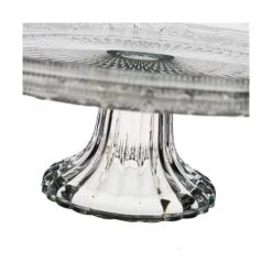 Wadiga Vaisselle De Noël Présentoir à Gâteau / Tarte Sur Pied Rond En Verre Romance - 22x22x7cm -saladiers et coupelles Soldes presentoir a gateau tarte sur pied rond en verre romance 22x22x7cm 4